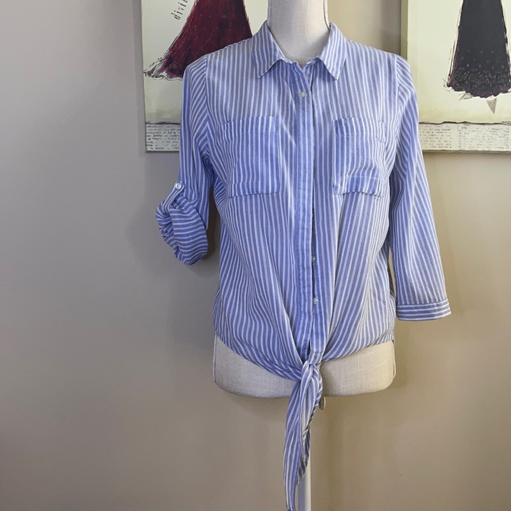 Olive & Oak Striped Shirt. -  Q-42